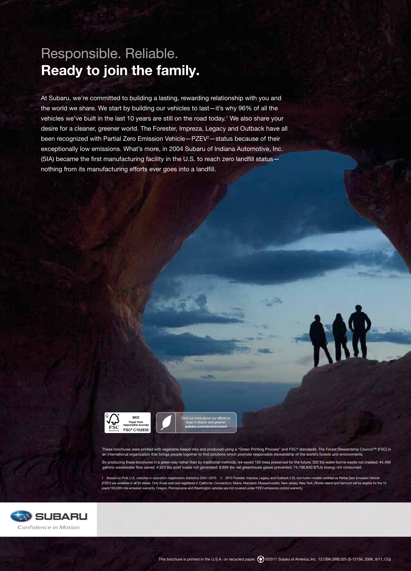 2012 Subaru Outback Brochure Page 10